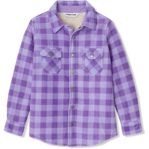 Lands’ End Kids Flannel Shacket(Purple Plaid)