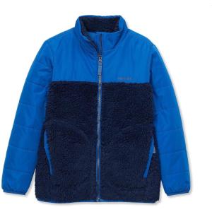 Lands’ End Kids Water Resistant Mixed Media Insulated Jacket(Medieval Blue/Cobalt)