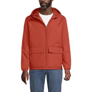 Lands’ End Men’s FeatherFree Insulated Hooded Jacket(Bourbon)
