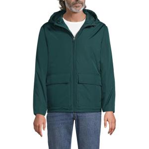 Lands’ End Men’s FeatherFree Insulated Hooded Jacket(Deep Pine)