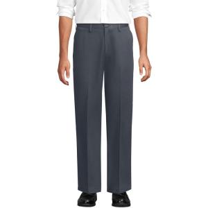 Lands’ End Men’s Prehem Comfort Waist No Iron Chino Pants(Charcoal)