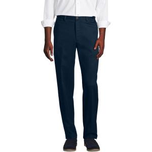 Lands’ End Men’s Prehem Comfort Waist No Iron Chino Pants(Radiant Navy)