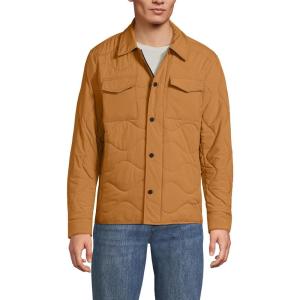 Lands’ End Men’s Quilted Insulated Shirt Jacket(Canyon Camel)