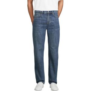 Lands’ End Men’s Rigid Comfort Waist Classic Fit Jean(Medium Glacier Wash)