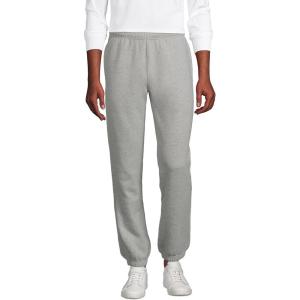 Lands’ End Men’s Serious Sweats Drawstring Sweatpants(Gray Heather)