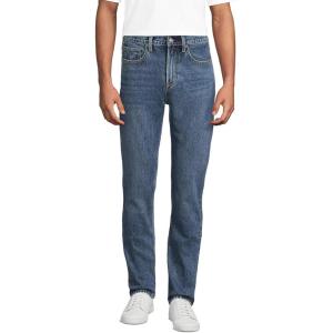 Lands’ End Men’s Slim Fit Stretch Jeans Washed Black(Medium Glacier Wash)