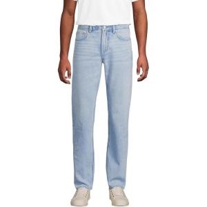 Lands’ End Men’s Stretch Comfort Waist Classic Fit Jean(Light Northshore Wash)