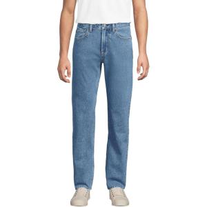 Lands’ End Men’s Stretch Comfort Waist Classic Fit Jean(Medium Stonewash)