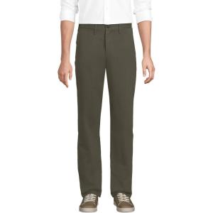 Lands’ End Men’s Travel Kit Comfort Waist Classic Fit Chino Pant(Forest Moss)