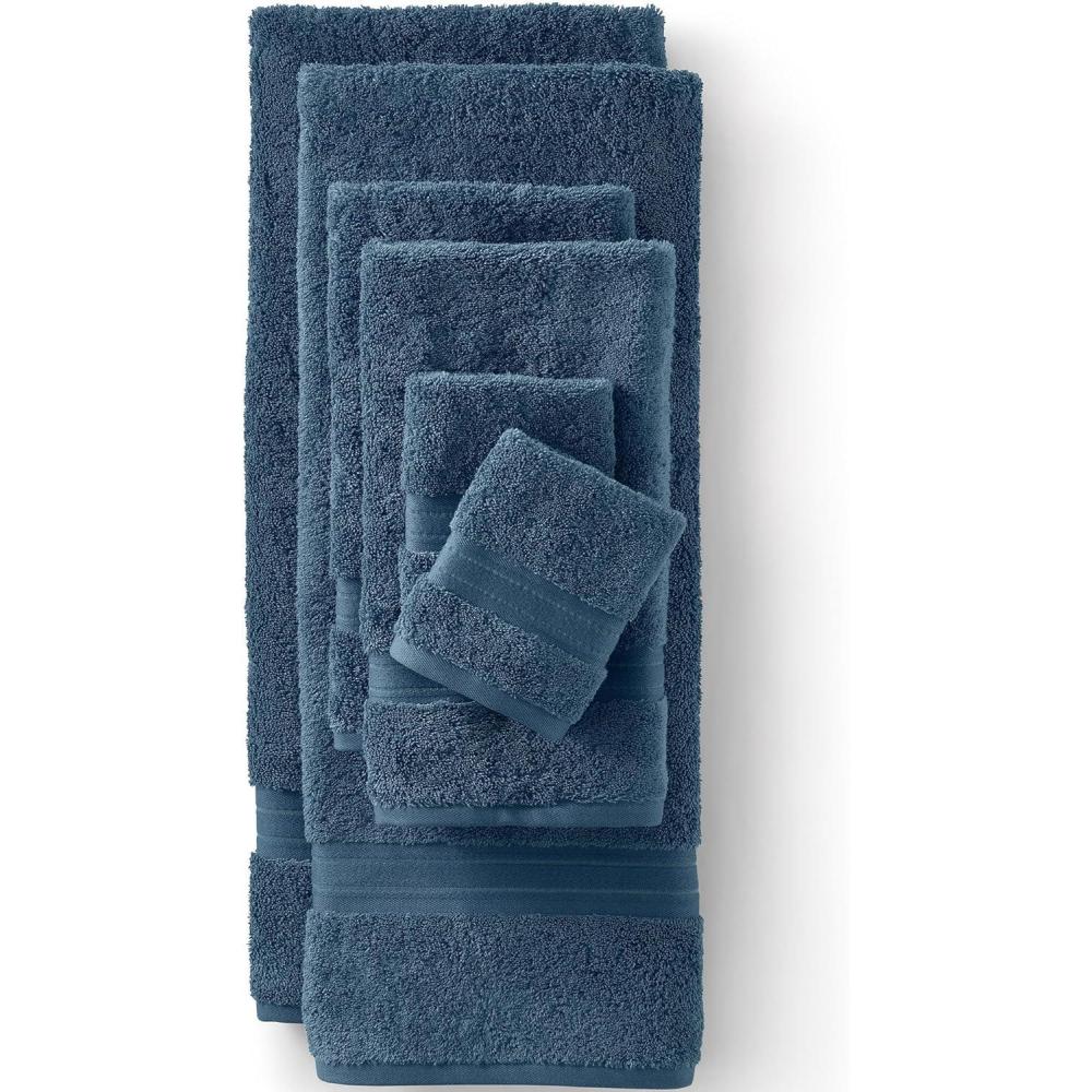 imageLands End Supima Towel Bourbon 6 Piece Towel SetBering Sea Blue