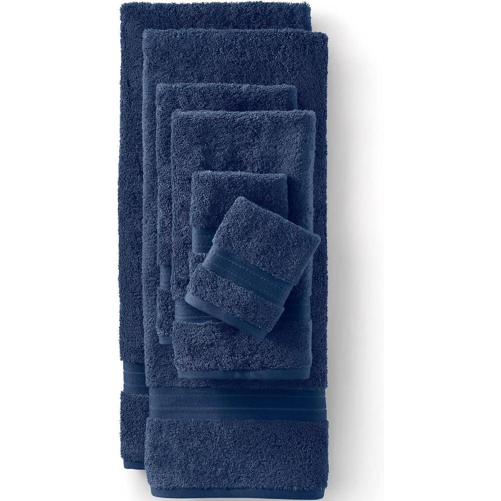 imageLands End Supima Towel Bourbon 6 Piece Towel SetDeep Sea Navy