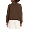 Lands’ End Women’s Anyweather RainDefense Fleece Quarter Zip Pullover(Dark Walnut Brown)