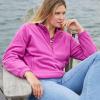 Lands’ End Women’s Anyweather RainDefense Fleece Quarter Zip Pullover(Light Raspberry Sorbet)