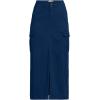Lands’ End Women’s Cool Fade Cargo Maxi Skirt(Deep Sea Navy)