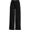 Lands’ End Women’s Denim High Rise Extra Wide Leg Crop Jeans(Black)