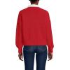 Lands’ End Women’s Drifter Rugby with Woven Collar Sweater(Compass Red)