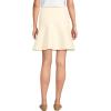Lands’ End Women’s Fine Gauge Cotton Sweater Above The Knee Circle Skirt(Fresh Ivory)