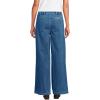 Lands’ End Women’s Lightweight Denim Mid Rise Pleated Slouchy Jeans(Canal Blue Wash)