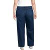 Lands’ End Women’s Petite Soft Denim Mid Rise Relaxed Straight Leg Jeans(Dark Indigo Blue Wash)