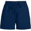 Lands’ End Women’s Poplin High Rise Pull On 5″ Shorts(Deep Sea Navy)