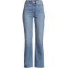 Lands’ End Women’s Soft Denim High Rise Classic Flare Jeans(Lake Blue Wash)
