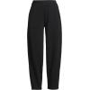 Lands’ End Women’s Sport Knit High Rise Barrel Ankle Pants(Black)