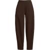 Lands’ End Women’s Sport Knit High Rise Barrel Ankle Pants(Rich Coffee)