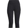 Lands’ End Women’s Starfish High Rise Pintuck Capri Pants(Black)