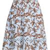 Lands’ End Women’s Voile Ladder Trim Mini Skirt(Soft Ice Blue Leaves)