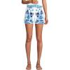 Lands’ End Women’s Poplin Pull On Pleated 5″ Shorts – Set Bottom(Blue/White Floral Mosaic)