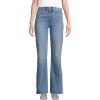 Lands’ End Women’s Soft Denim High Rise Classic Flare Jeans(Lake Blue Wash)
