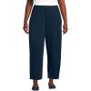Lands’ End Women’s Sport Knit High Rise Barrel Ankle Pants(Radiant Navy)