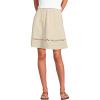 Lands’ End Women’s Voile Ladder Trim Mini Skirt(Dried Bamboo)