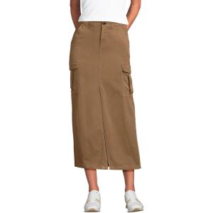 Lands’ End Women’s Cool Fade Cargo Maxi Skirt(Coriander)