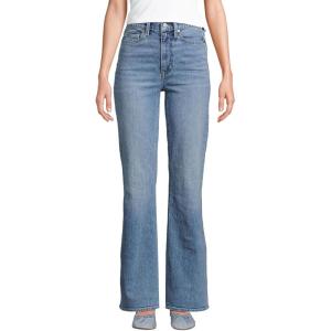 Lands’ End Women’s Soft Denim High Rise Classic Flare Jeans(Lake Blue Wash)