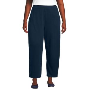 Lands’ End Women’s Sport Knit High Rise Barrel Ankle Pants(Radiant Navy)