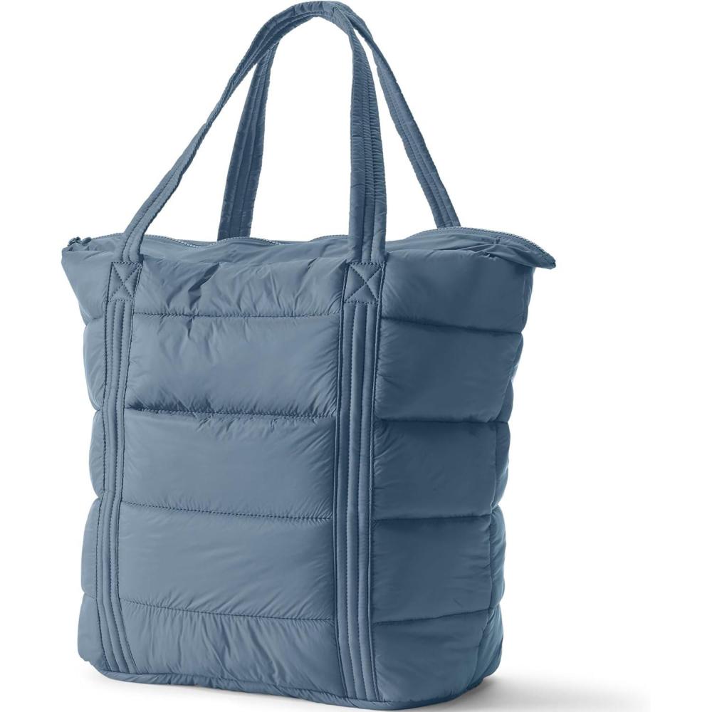 imageLands End Wanderweight Ultralight Packable Tote BagVintage Blue
