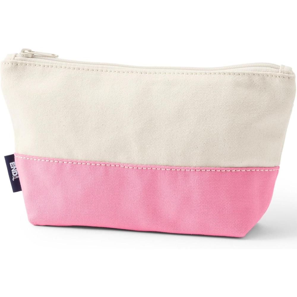 imageLands End Zipper Canvas PouchNaturalFresh Pink