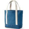 Lands’ End Open Top Canvas Tote Bag(Denim Blue)