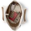 Lands’ End Open Top Canvas Tote Bag(Natural/Rich Camel)