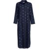 Lands’ End Women’s Eyelet Button Down Maxi Cover-up Dress(Deep Sea Navy)