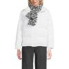 Lands’ End Anyweather Fleece Scarf(Ivory/Black Snowflake)