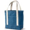 Lands’ End Open Top Canvas Tote Bag(Denim Blue)