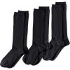Lands’ End Women’s 3-Pack Seamless Toe Solid Trouser Socks(Black)