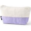 Lands’ End Zipper Canvas Pouch(Natural/Lavender Cloud)