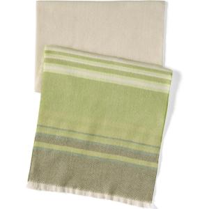 Lands’ End CashTouch Winter Scarf Pattern(Lime Green Ombre Stripe)