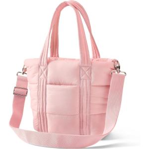 Lands’ End Wanderweight Ultralight Packable Tote Bag(Light Mauve)