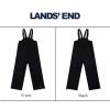 Lands’ End Boys Squall Waterproof Iron Knee Bib Snow Pants(Black)