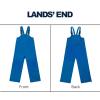 Lands’ End Boys Squall Waterproof Iron Knee Bib Snow Pants(Nautical Blue)