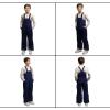 Lands’ End Boys Squall Waterproof Iron Knee Bib Snow Pants(Navy)